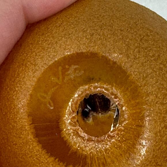 Signed handmade blown glass pear - Picture 5 of 6